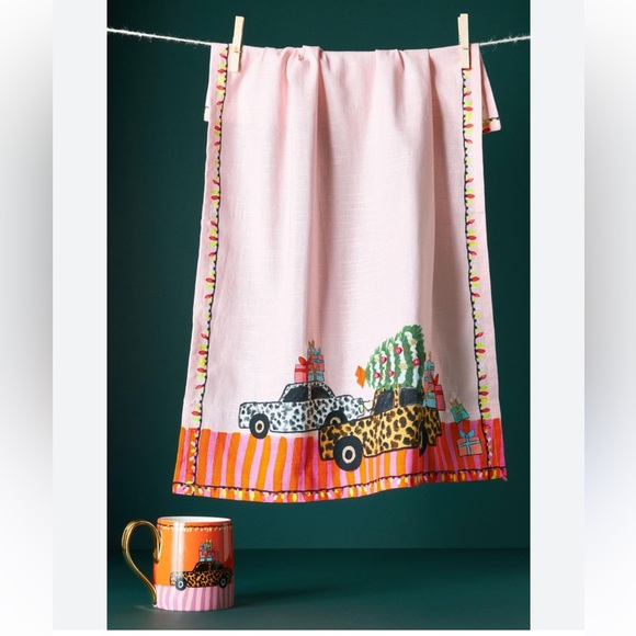 Anthropologie Other - Kendra Dandy Bouffants and Broken Hearts Car Dish Towel.NWOT